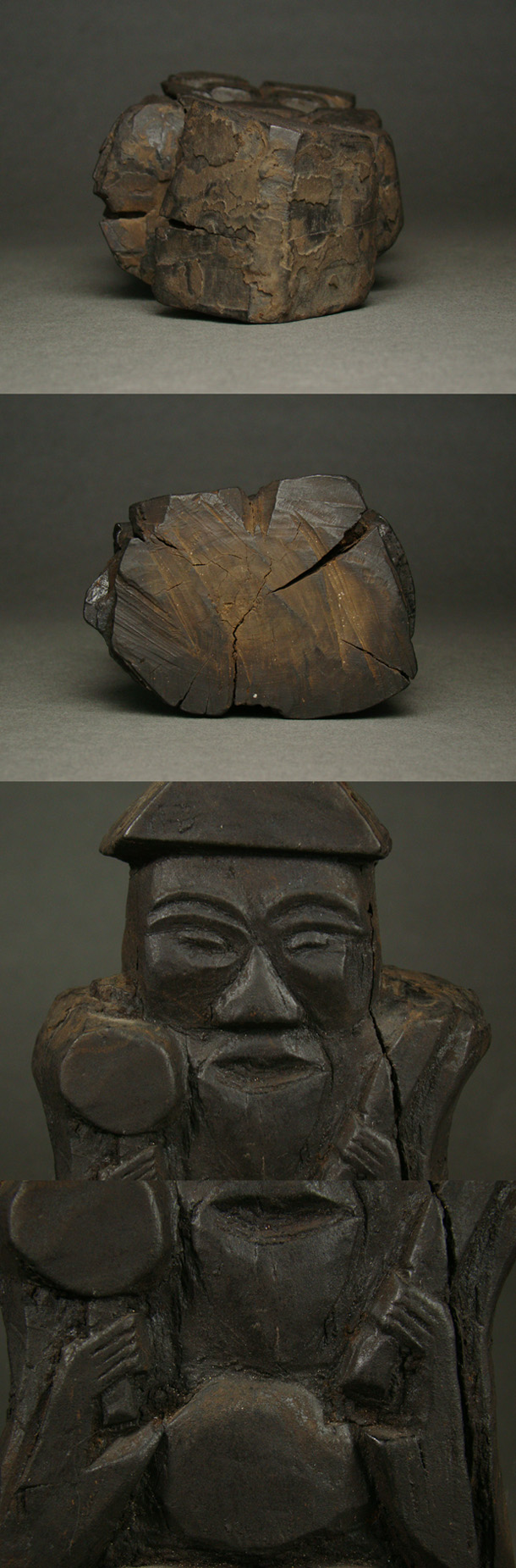 江戸〜明治時代 木彫 大黒天像 民衆仏 江戸〜明治時代 木彫 大黒天像