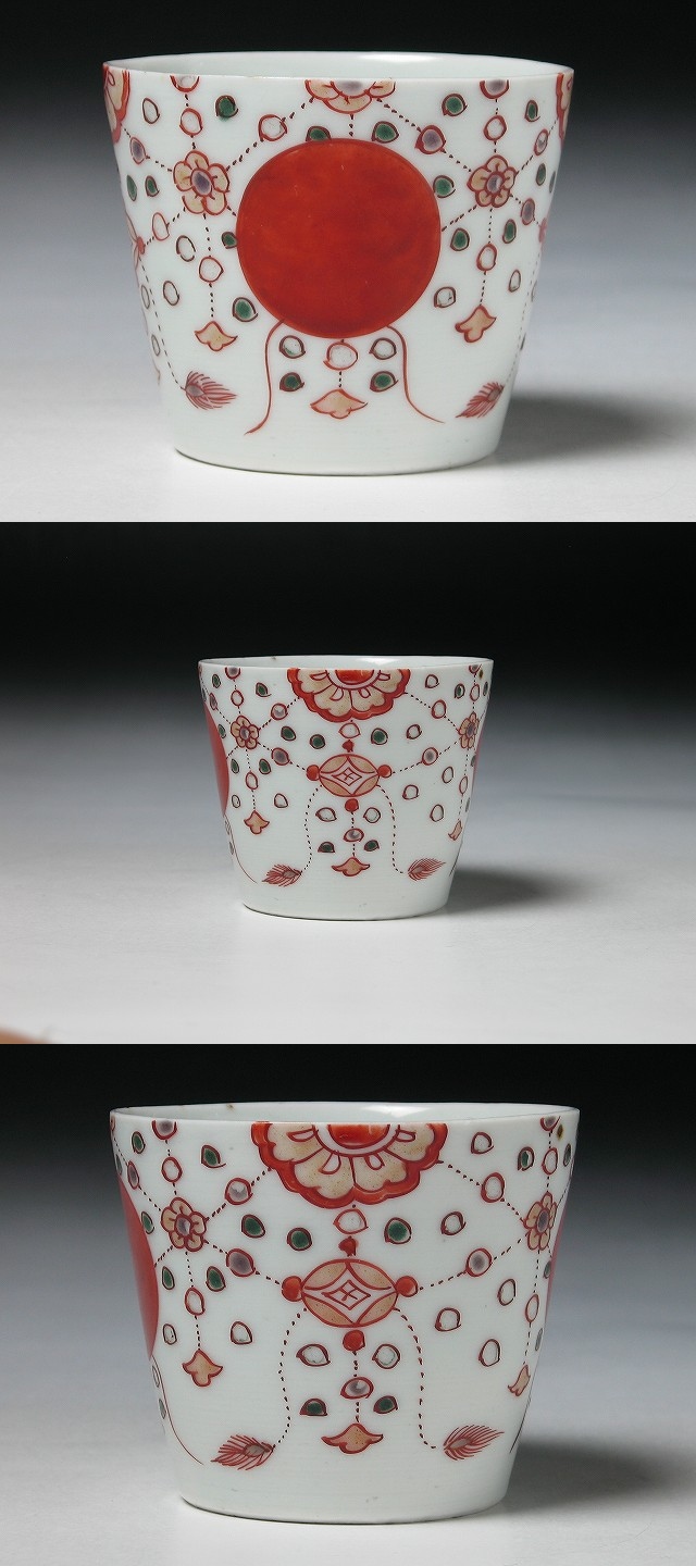 古美術 三樹 - 古伊万里 赤玉瓔珞文蕎麦猪口 | 古美術品専門サイト 