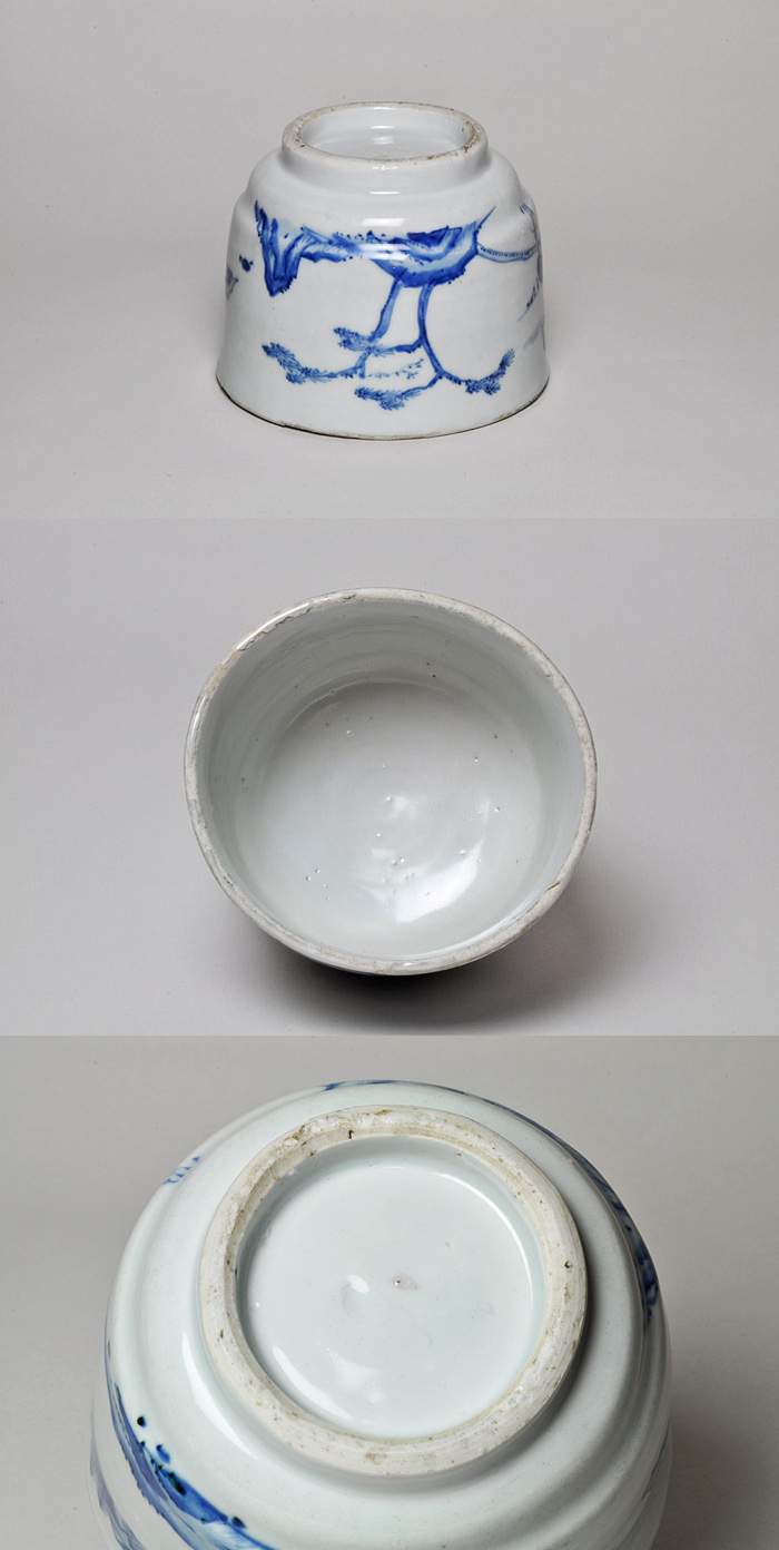 古染付 火入 筒茶碗 茶道具 古美術 中国美術 古道具 アンティーク 中上 ///NAKAGAMI - 古染付 松竹梅図筒茶碗 | 古美術品専門サイト