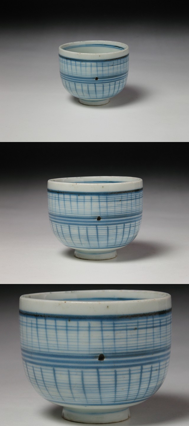 古美術 三樹 - 古伊万里 格子文ころ茶碗 | 古美術品専門サイト