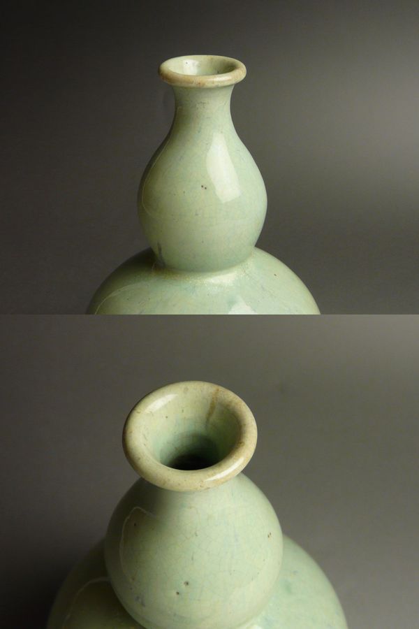 古美術 猫 - 小杉焼青釉瓢徳利 | 古美術品専門サイト fufufufu.com