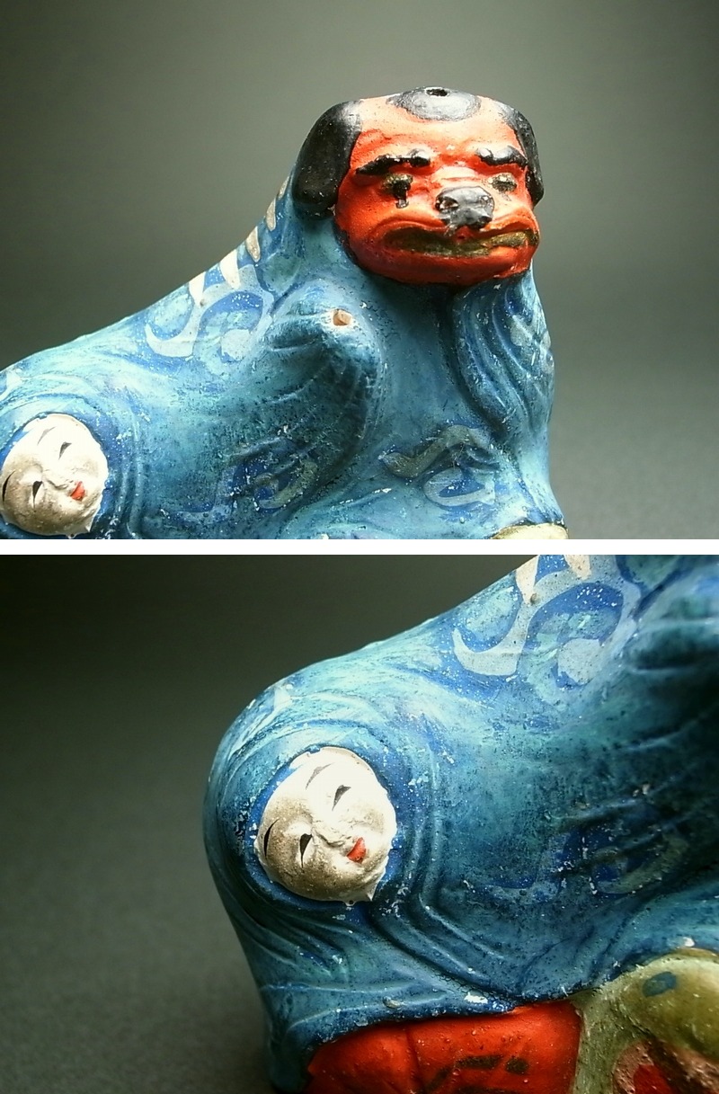 古作 土人形 獅子 古美術 古道具 アンティーク 郷土人形 No.5 DSC_0436jnn.jpg