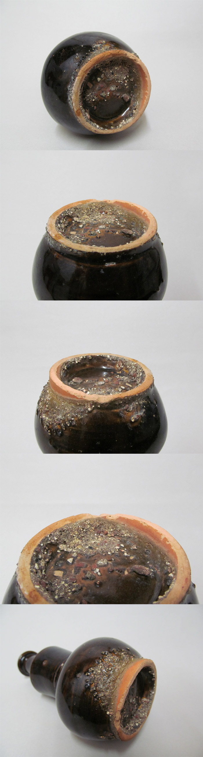 古美術 観宝堂 - 壺屋焼飴釉渡名喜瓶 | 古美術品専門サイト fufufufu.com