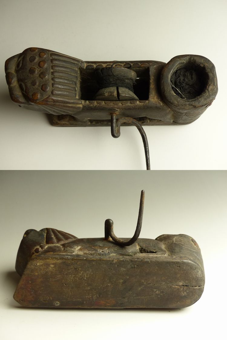 古美術 猫 - 李朝木彫獅子形墨壺 | 古美術品専門サイト fufufufu.com