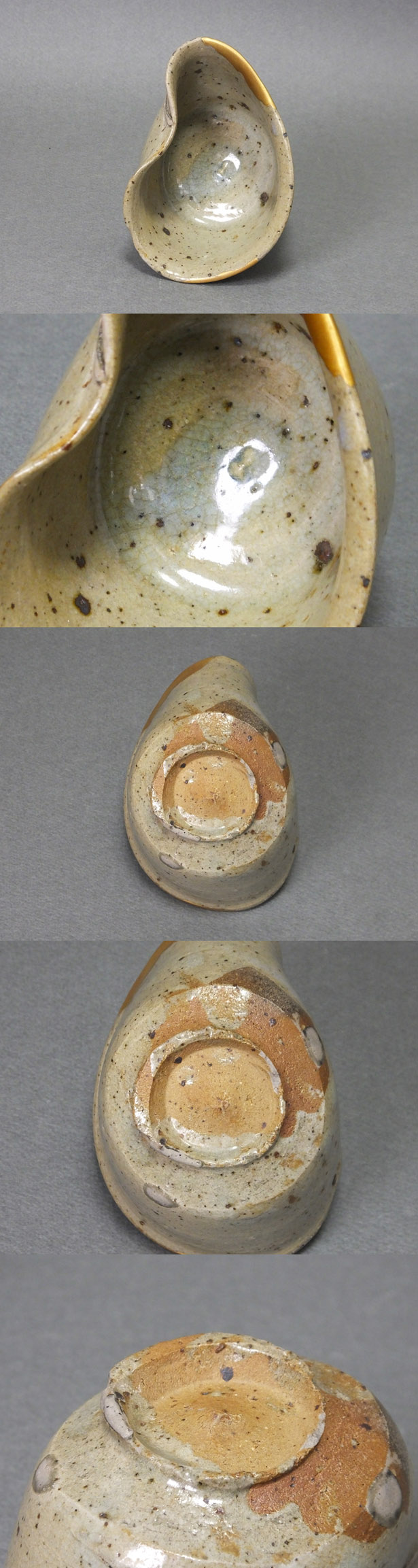 古童 - 唐津 歪み茶碗 見立片口 | 古美術品専門サイト fufufufu.com