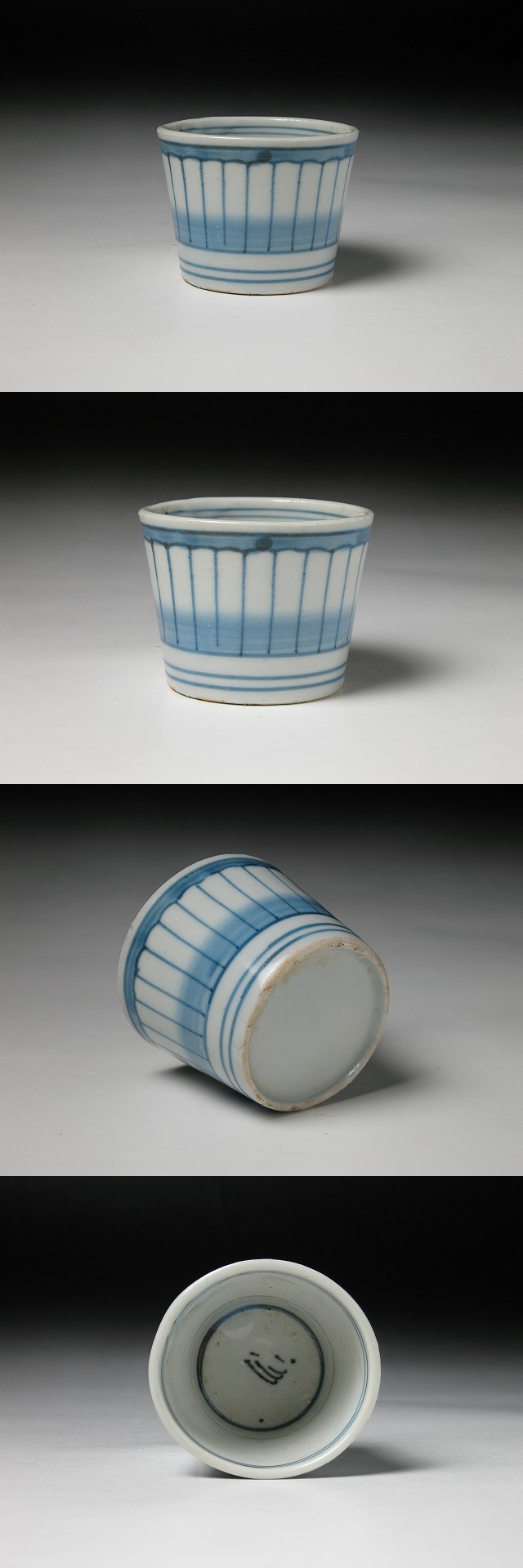古美術 三樹 - 古伊万里 連子格子文蕎麦猪口 | 古美術品専門サイト 