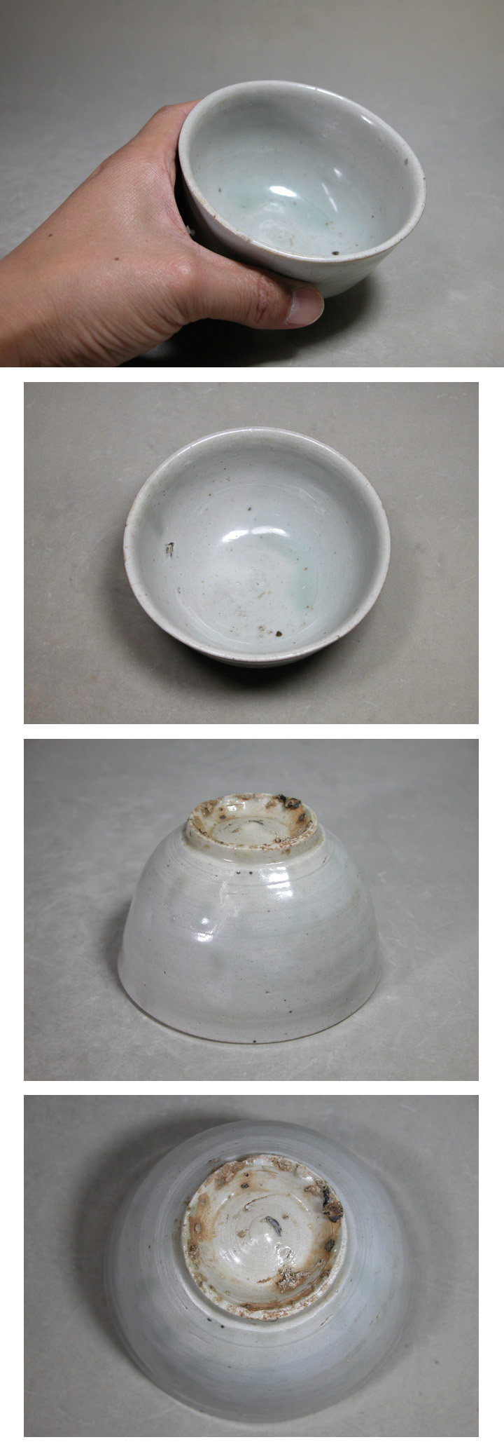 WEB限定 古代 李朝 白磁 耳付盃 幅約10㎝ トヒサヒ 合箱 本さ5-0512