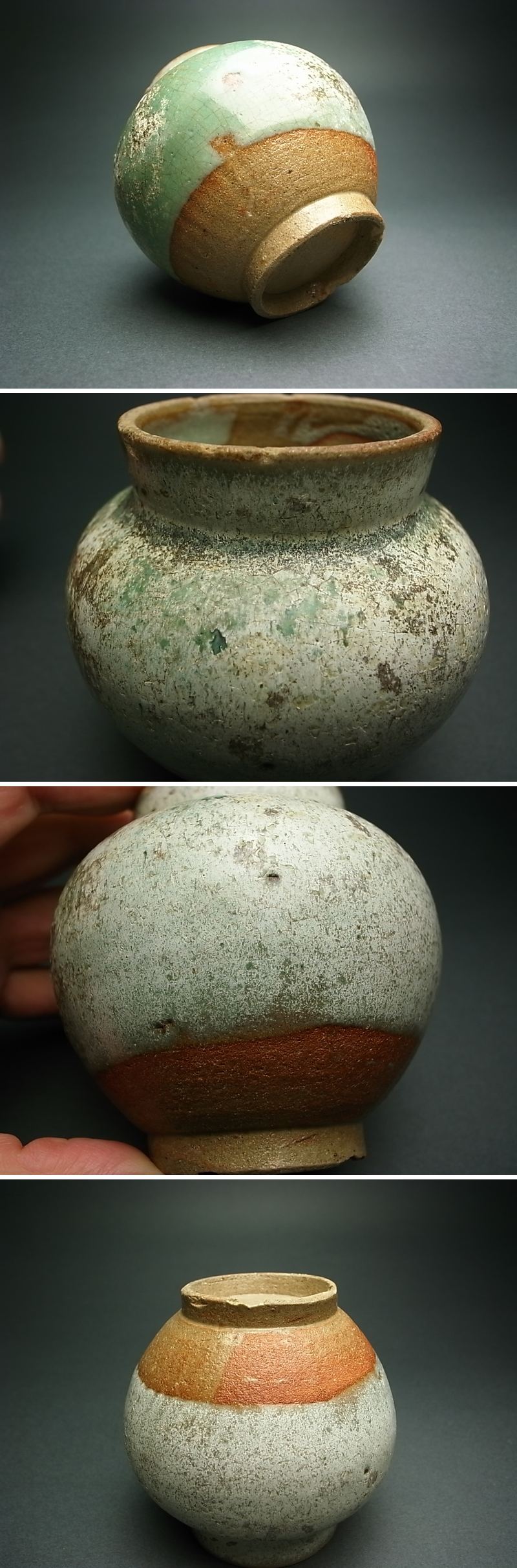 長谷雄堂 - 唐津緑釉小壷 | 古美術品専門サイト fufufufu.com