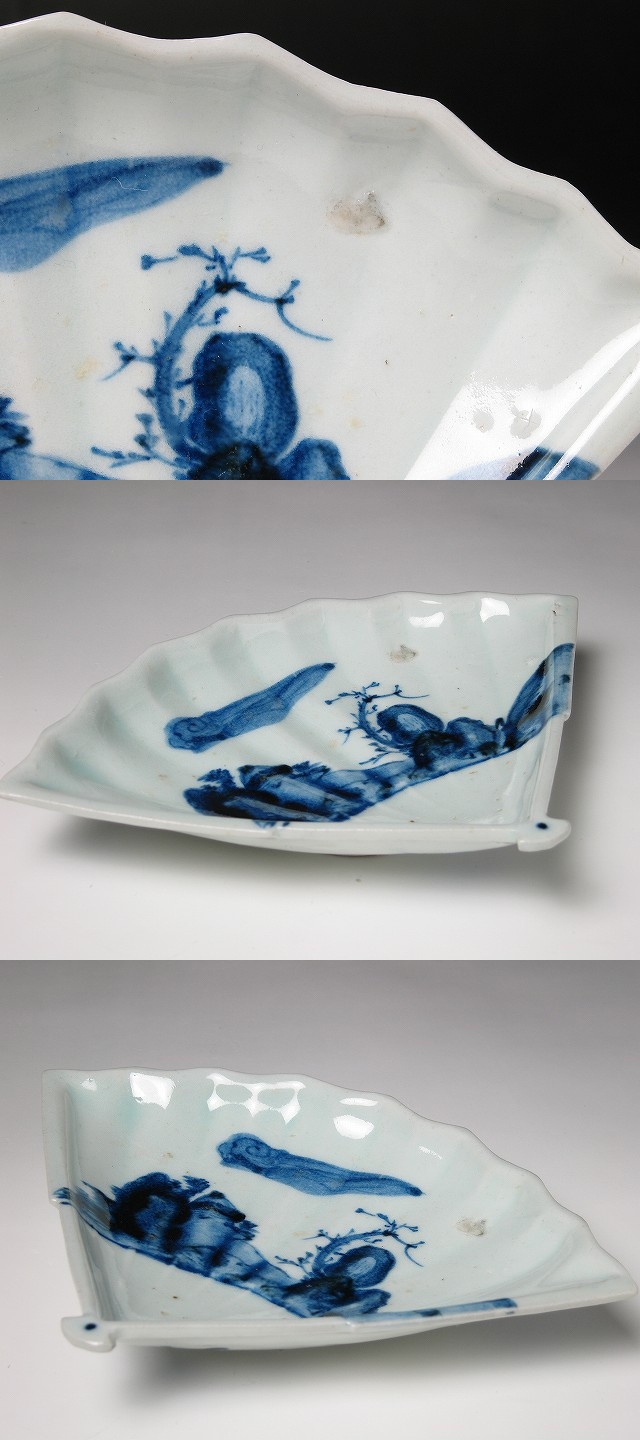 古美術 三樹 - 初期伊万里 山水文扇面形皿 | 古美術品専門サイト  