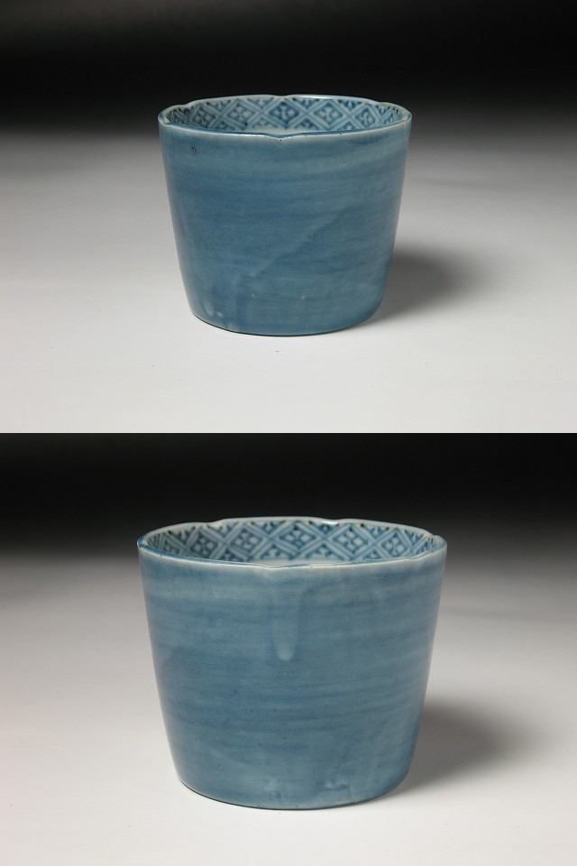古美術 三樹 - 古伊万里 瑠璃釉蕎麦猪口 | 古美術品専門サイト