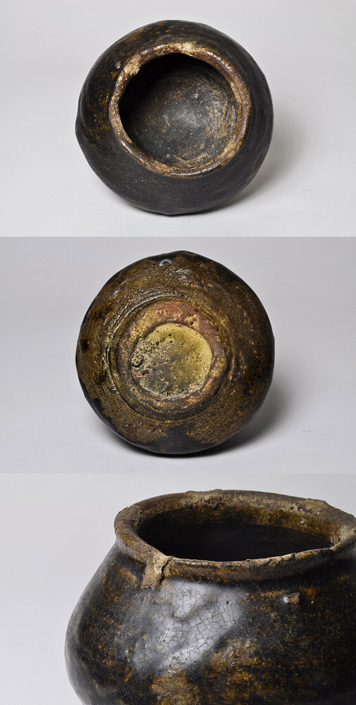 古美術 肥後 - 黒高麗 小壷 | 古美術品専門サイト fufufufu.com