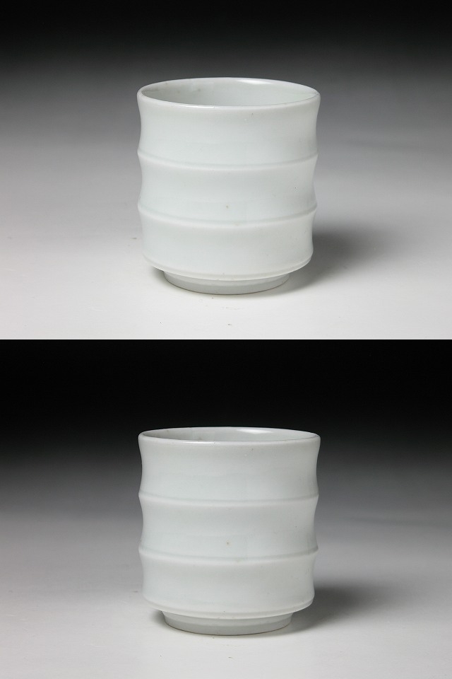 古伊万里　白磁　竹節 古美術 三樹 - 古伊万里 白磁竹節形猪口 | 古美術品専門サイト