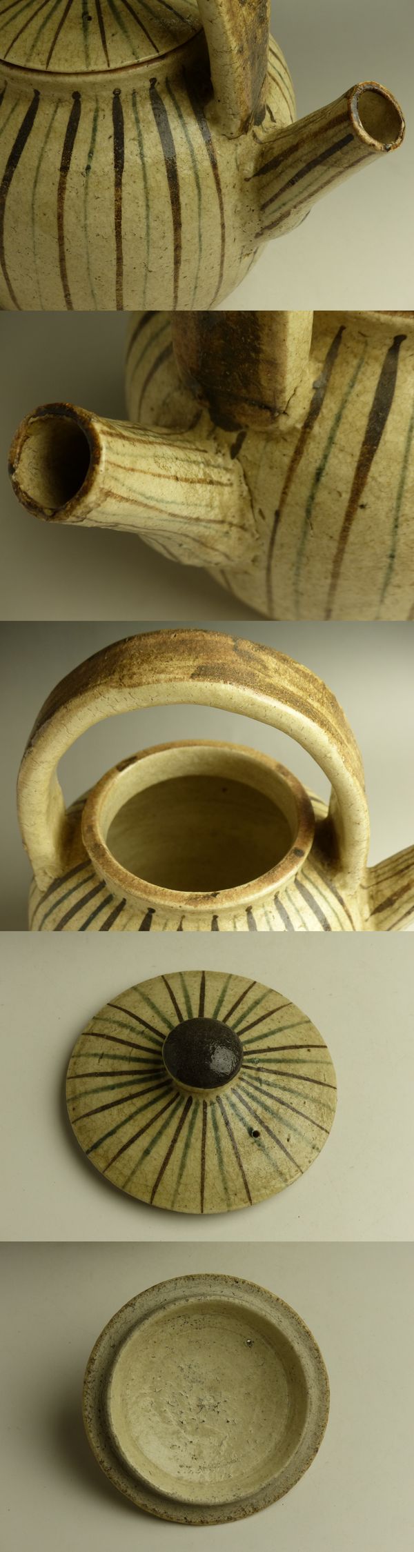 古美術 猫 - 瀬戸麦わら手大土瓶 | 古美術品専門サイト fufufufu.com