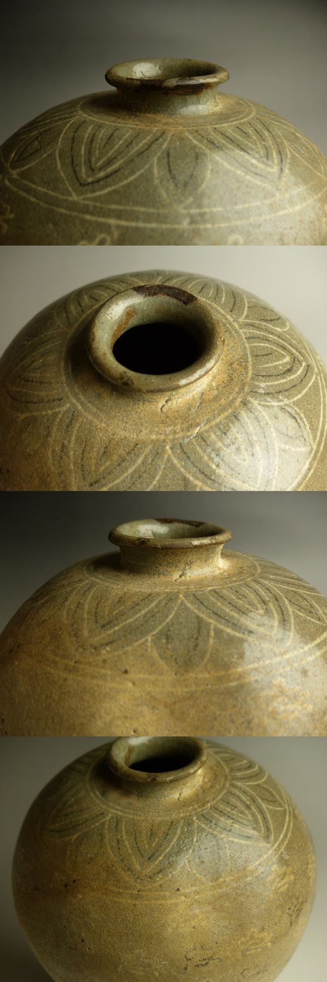 古美術 猫 - 高麗青磁白黒象嵌梅瓶 | 古美術品専門サイト fufufufu.com