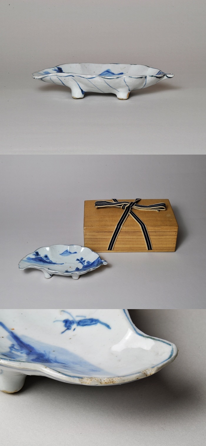 古美術 肥後 - 古染付<br>葉形 向付 | 古美術品専門サイト fufufufu.com