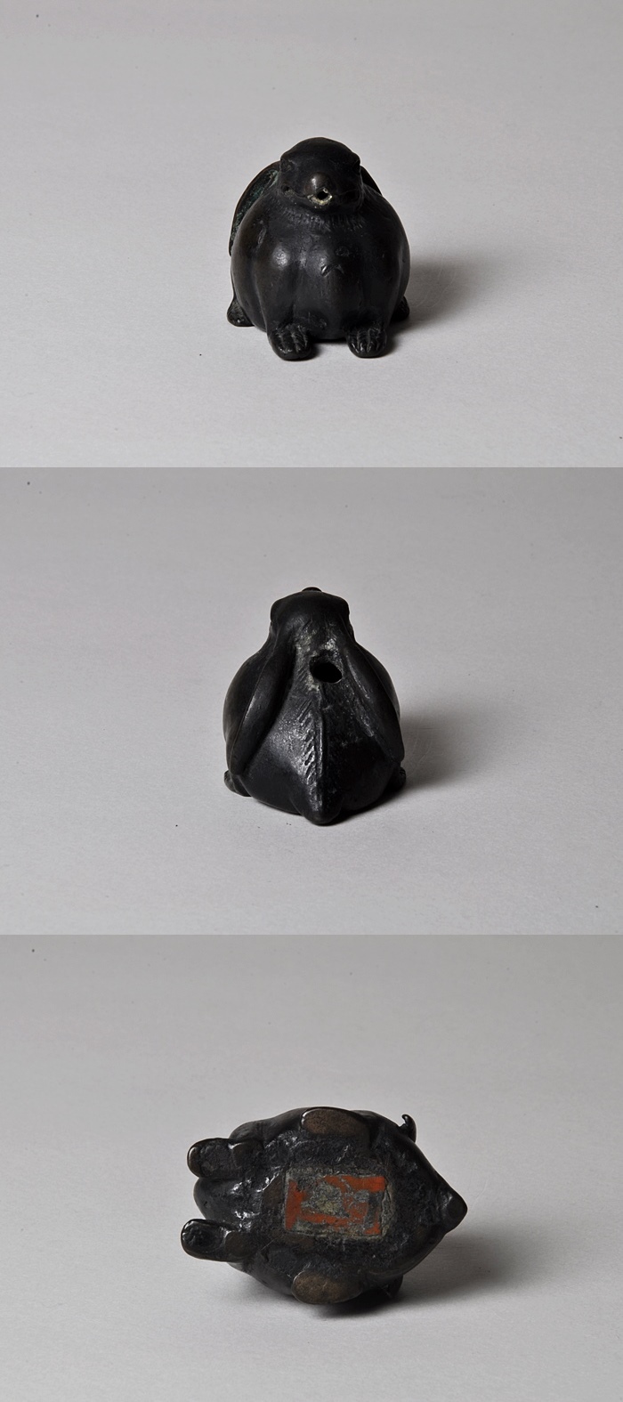 古銅兎水滴（江戸時代）