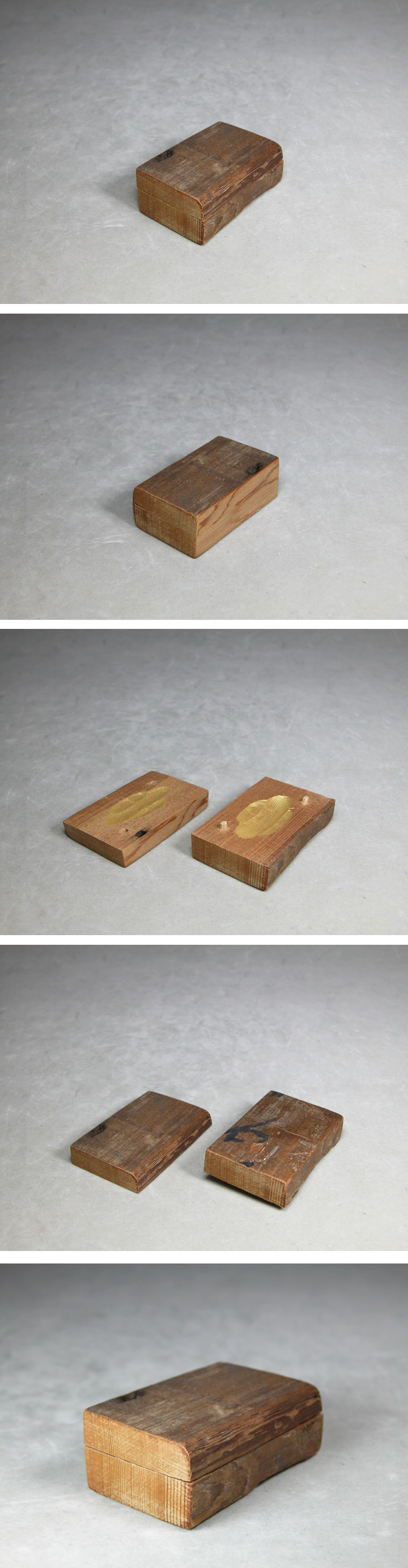 茶道具　木彫　東大寺古材　彩色　香合　時代箱　V　8499 送料込【逢絢亭】茶道具 香合 京塗 六角 寿の文字 木製 哲公房