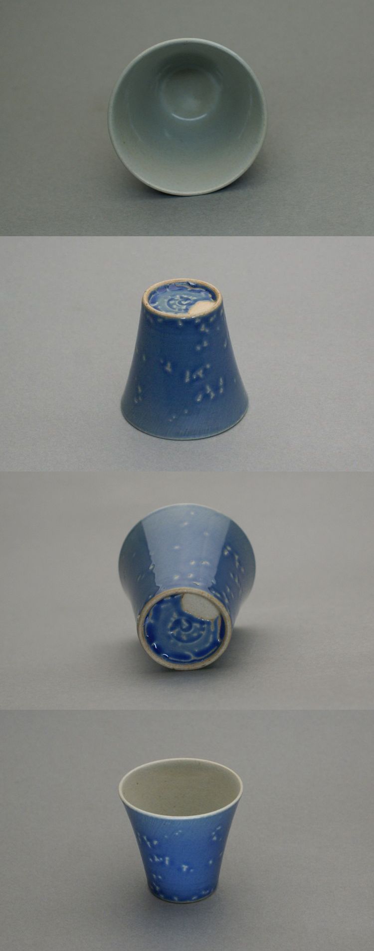 古伊万里　瑠璃透かし　六角　盃台　C564AS-CGo 71011339.jpg