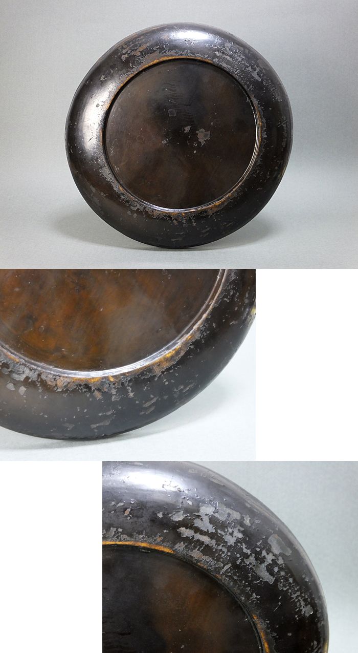 古童 - 朽木 漆絵 南天文 丸盆 | 古美術品専門サイト fufufufu.com