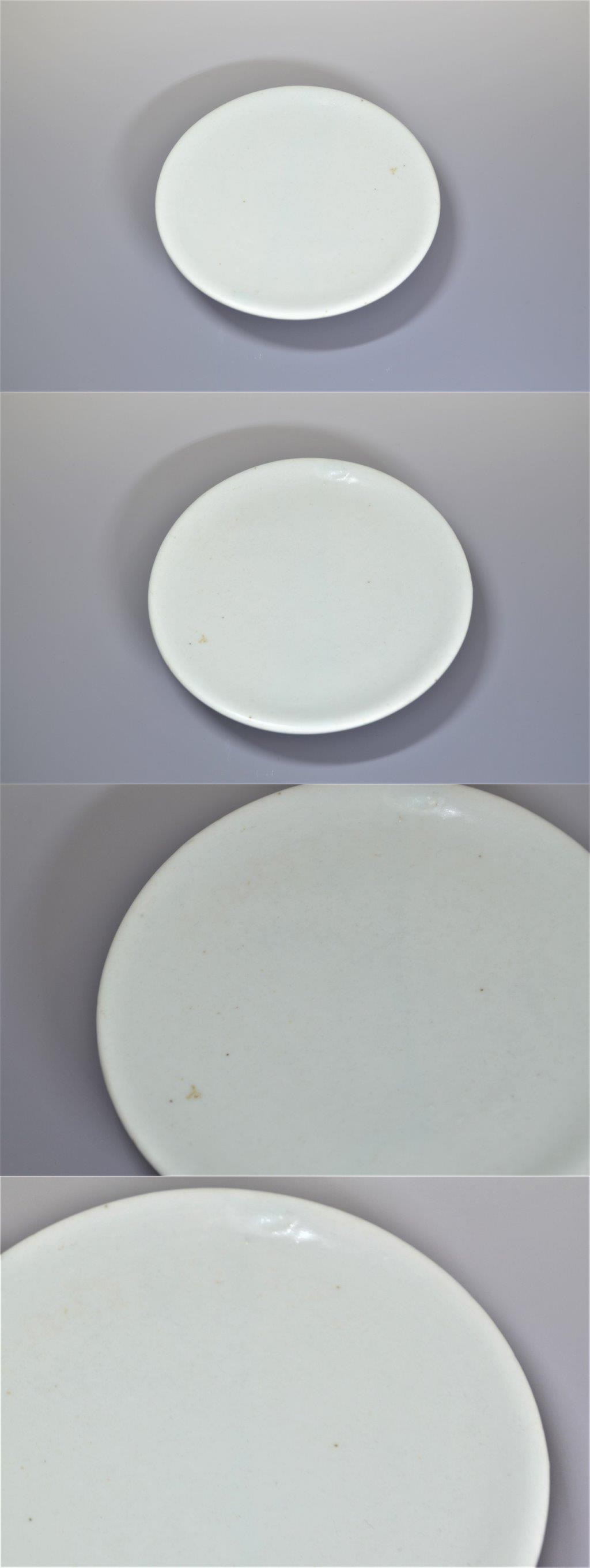 李朝？白磁筆洗と絵の具皿
