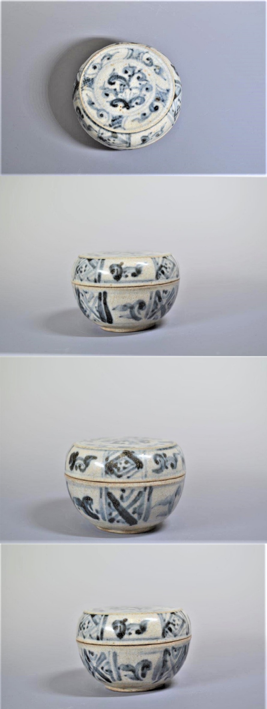 大熊美術 - 安南染付花文香合 | 古美術品専門サイト fufufufu.com