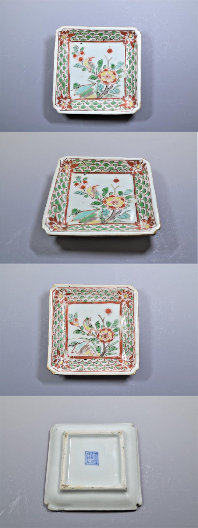 大熊美術 - 南京赤絵花鳥文向付五客 | 古美術品専門サイト fufufufu.com