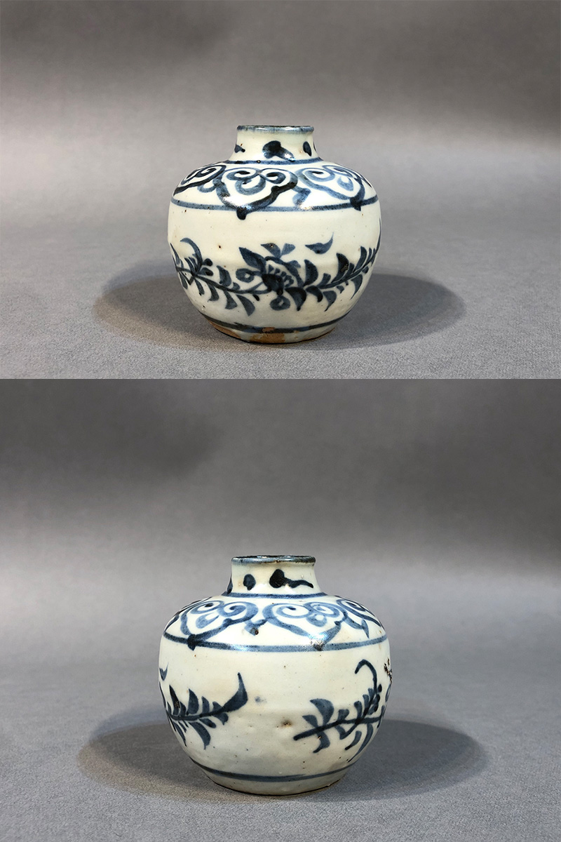 古美術 吉戸 - 明時代草花文青花茶入 | 古美術品専門サイト fufufufu.com