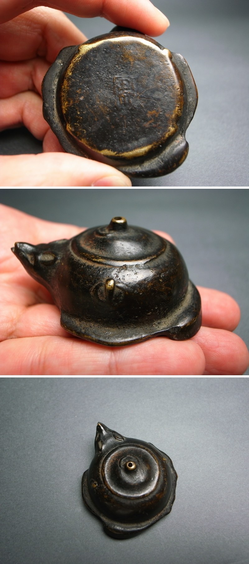 長谷雄堂 - 古銅 文福茶釜水滴 | 古美術品専門サイト fufufufu.com
