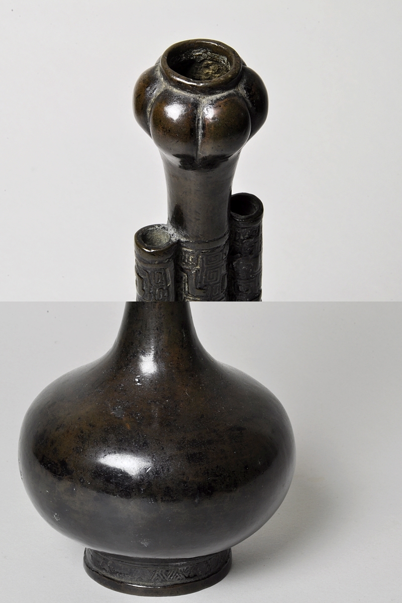 古美術 肥後 - 唐銅<br>柑子口 花入 | 古美術品専門サイト fufufufu.com