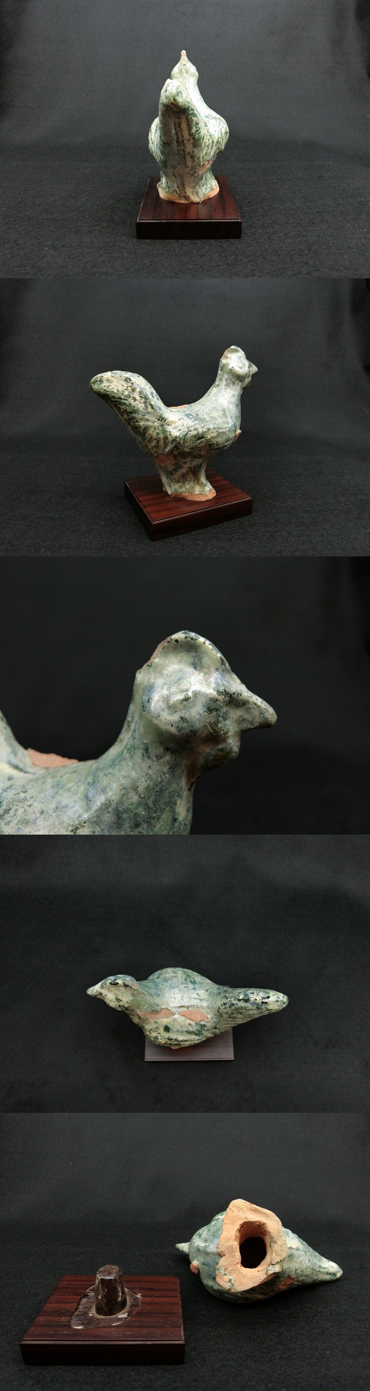 古美術 川﨑 - 漢緑釉銀化鶏 | 古美術品専門サイト fufufufu.com