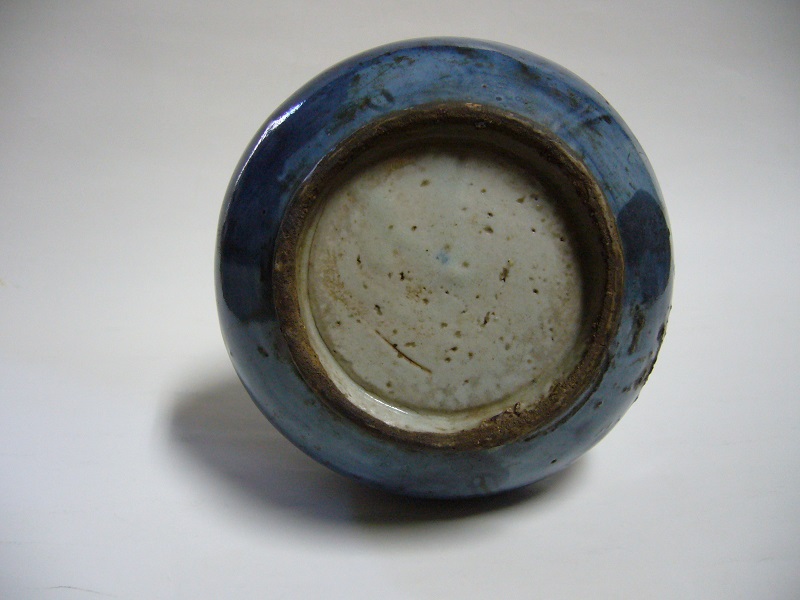 古美術 藤島 - 李朝瑠璃釉陰刻瓶 | 古美術品専門サイト fufufufu.com