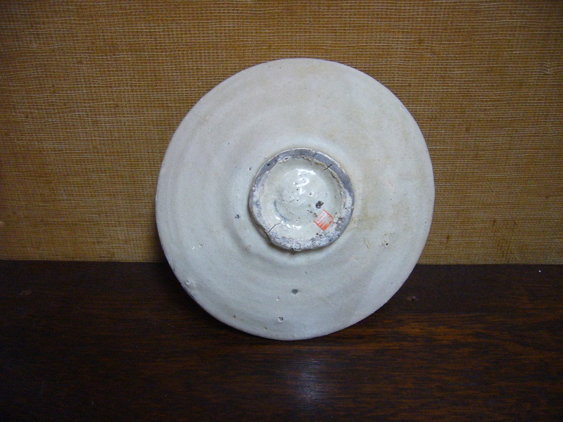 古美術 藤島 - 李朝粉引き平茶碗 | 古美術品専門サイト fufufufu.com