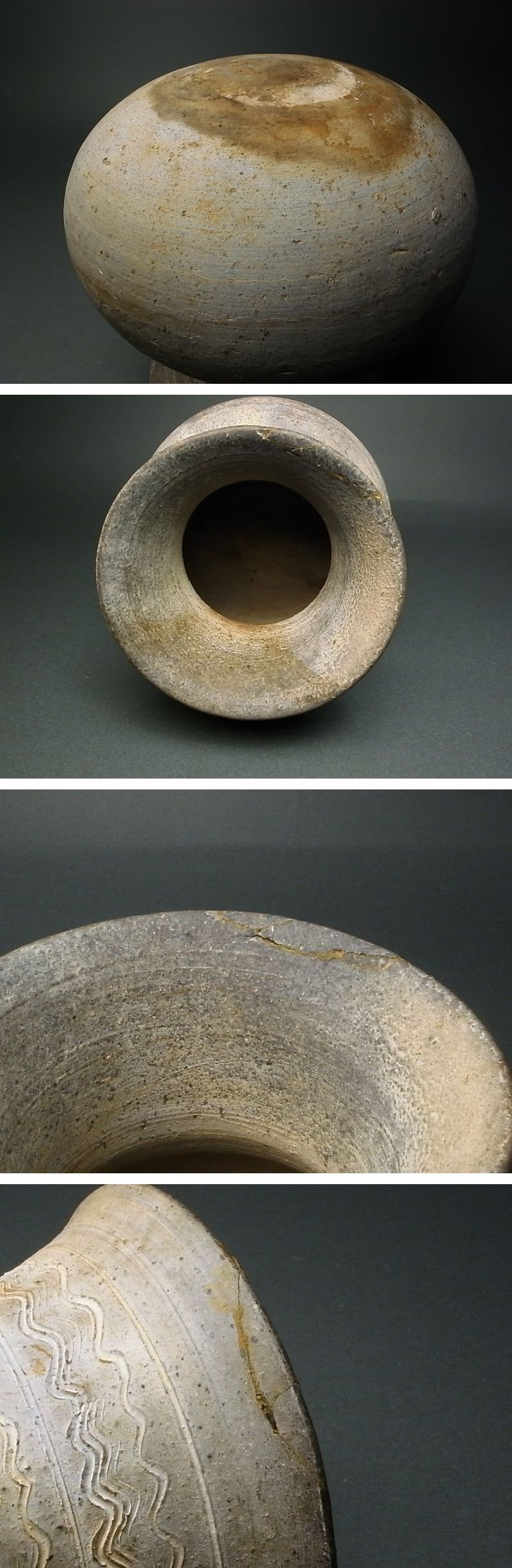 ♥新羅♥　土器　♥四耳♥　壺　♥レプリカ　骨董　古玩　出土　発掘品 ♥新羅♥ 土器 ♥四耳♥ 壺 ♥レプリカ 骨董 古玩 出土 発掘品 【公式