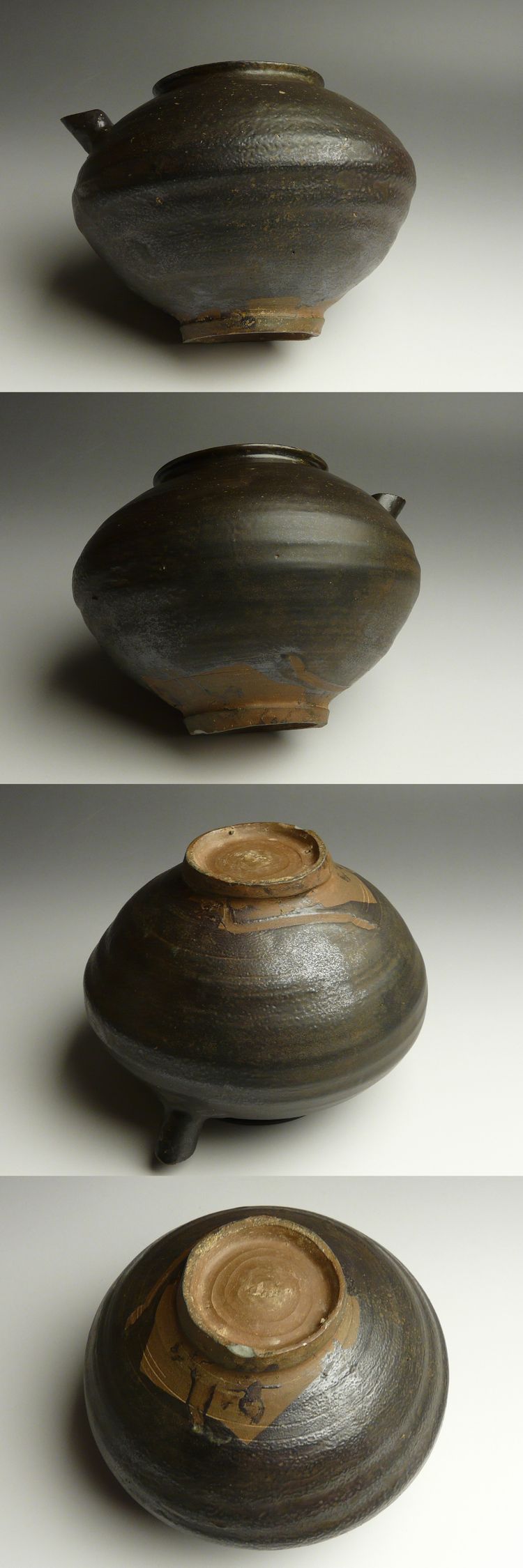 古美術 猫 - 黒高麗片口壺 | 古美術品専門サイト fufufufu.com