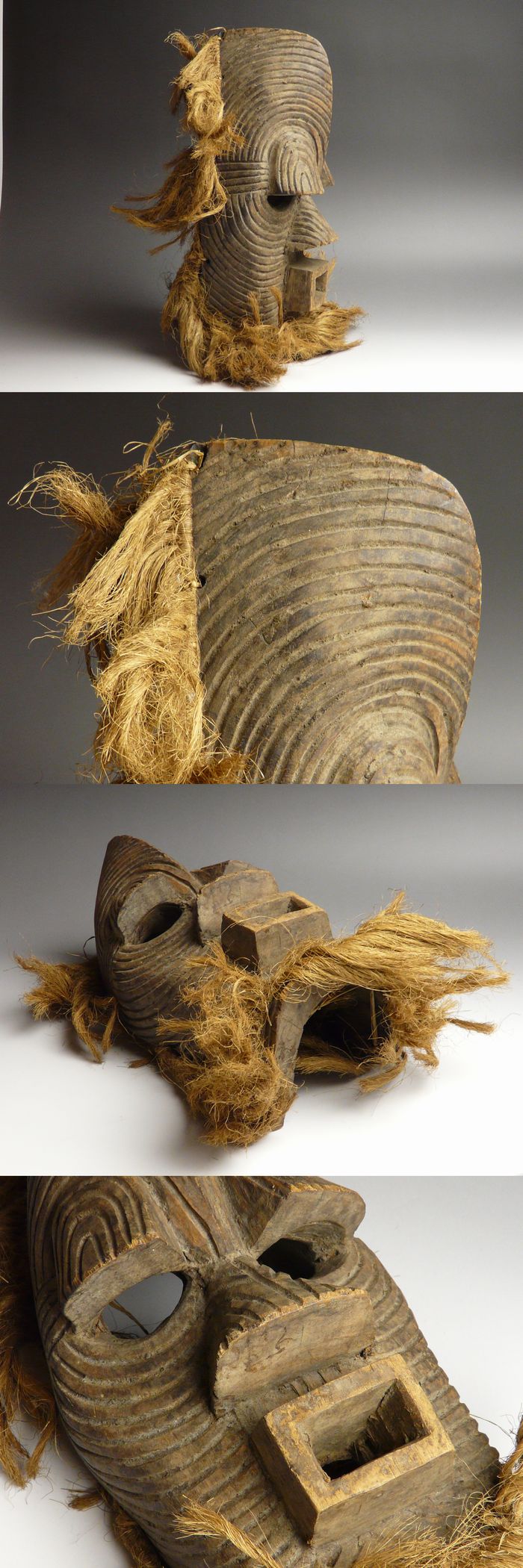 古美術 猫 - アフリカBASONGE族 木彫ダンスマスク | 古美術品専門