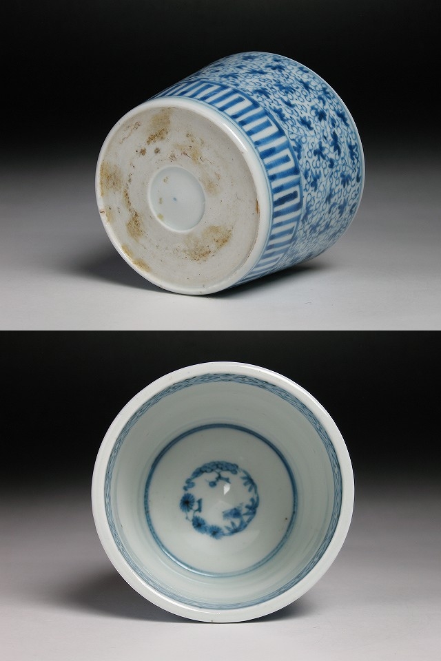 古美術 三樹 - 古伊万里 微塵唐草文大振蕎麦猪口 | 古美術品専門サイト