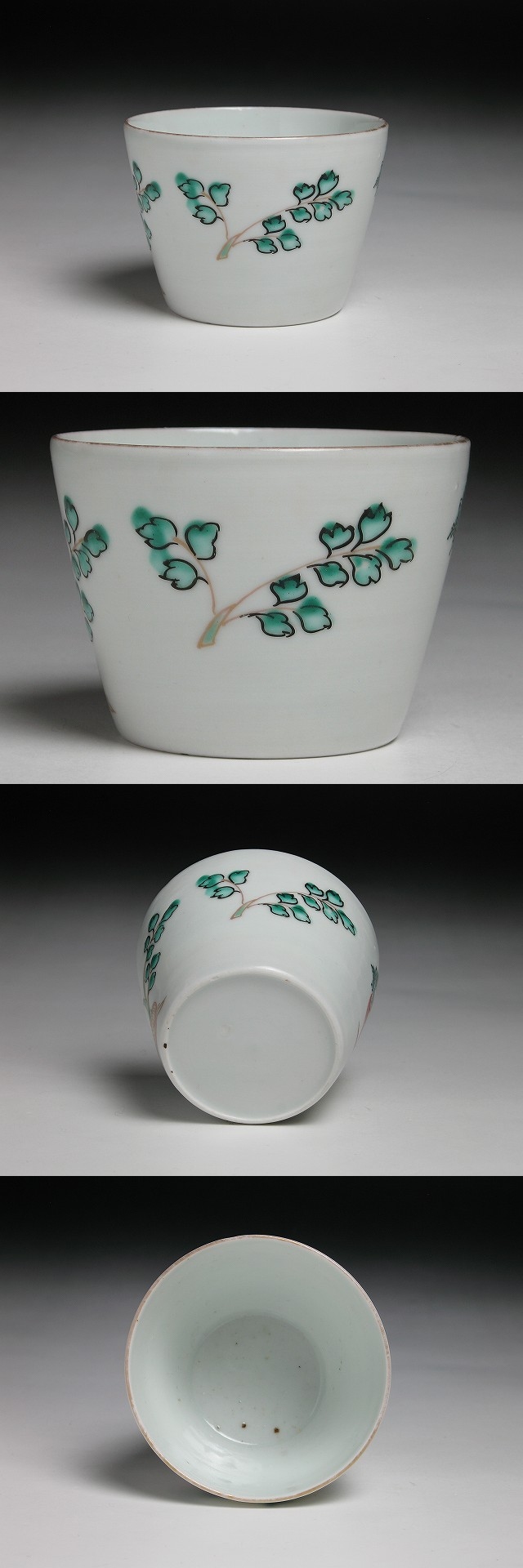 古美術 三樹 - 古伊万里 色絵人参芹文蕎麦猪口 | 古美術品専門サイト