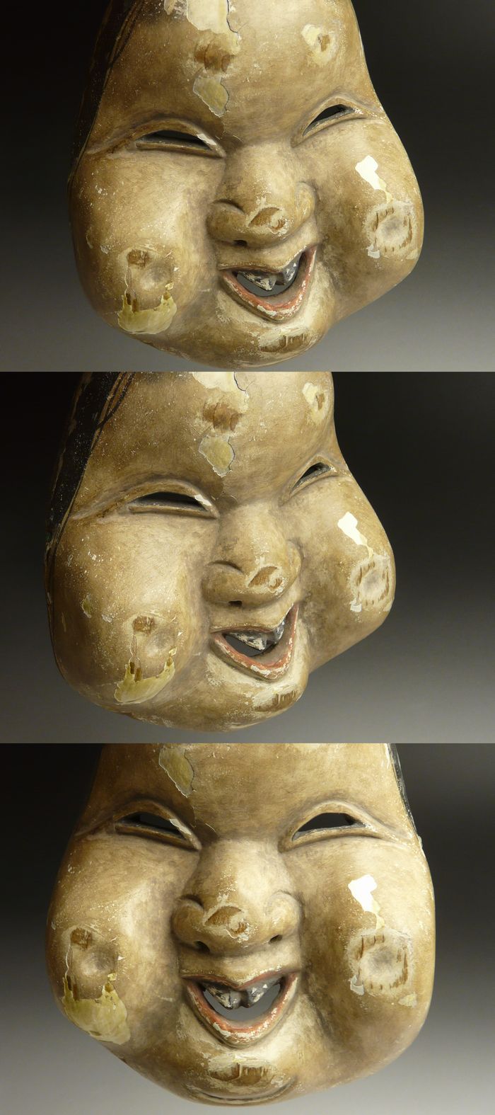 古美術 猫 - 木彫彩色お多福の面 | 古美術品専門サイト fufufufu.com
