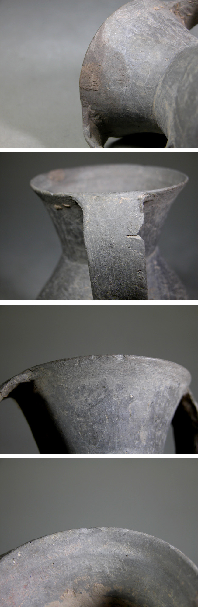 渡邊美術店 - 灰陶 双耳壺 | 古美術品専門サイト fufufufu.com