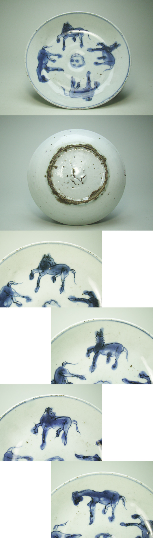 古童 - 古染付馬文皿 五客組 | 古美術品専門サイト fufufufu.com
