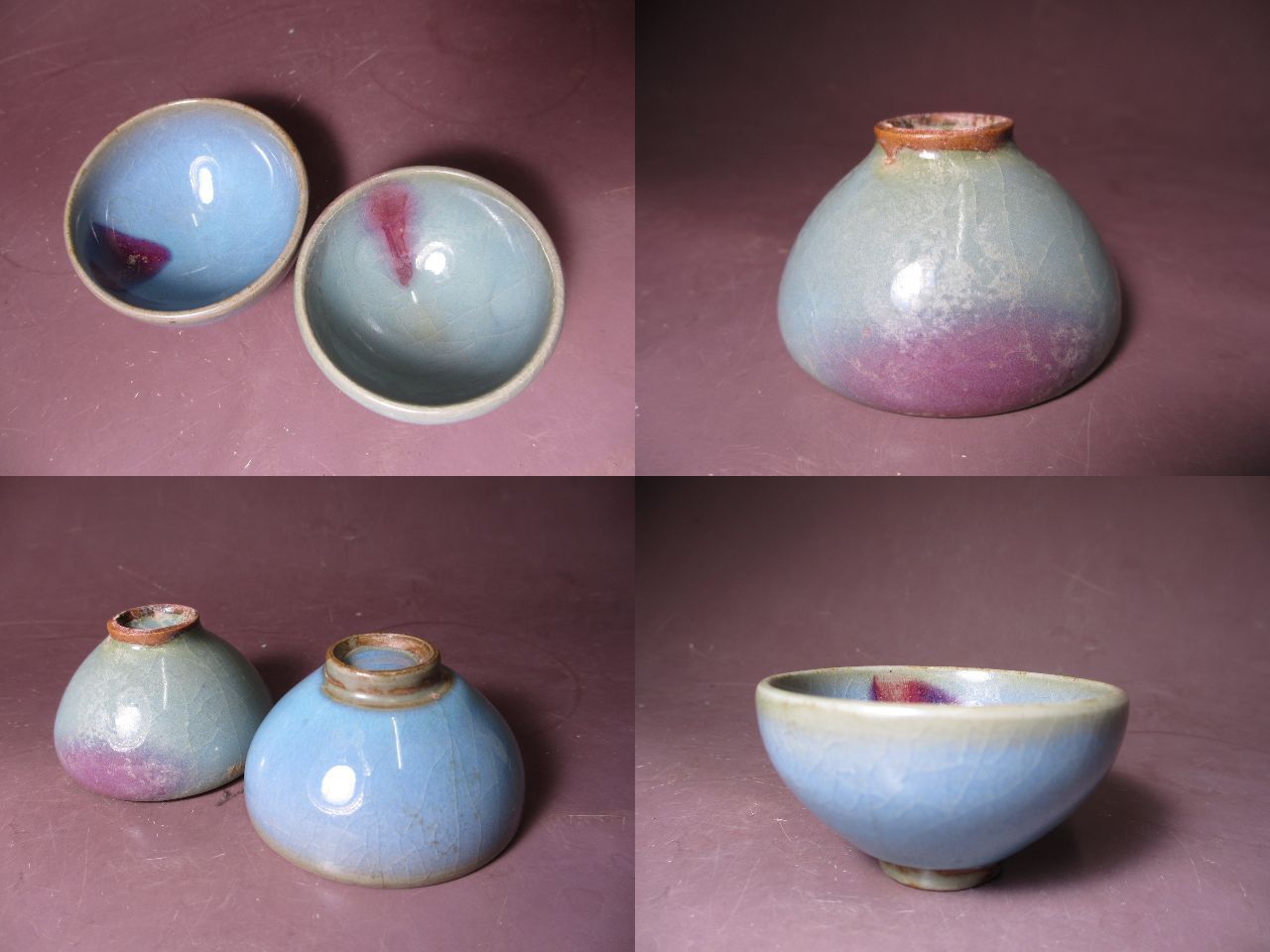 ギャラリー辰巳 - 鈞窯 重ね盃 | 古美術品専門サイト fufufufu.com