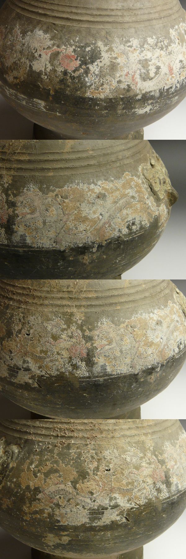 古美術 猫 - 漢灰陶加彩龍文壺 | 古美術品専門サイト fufufufu.com