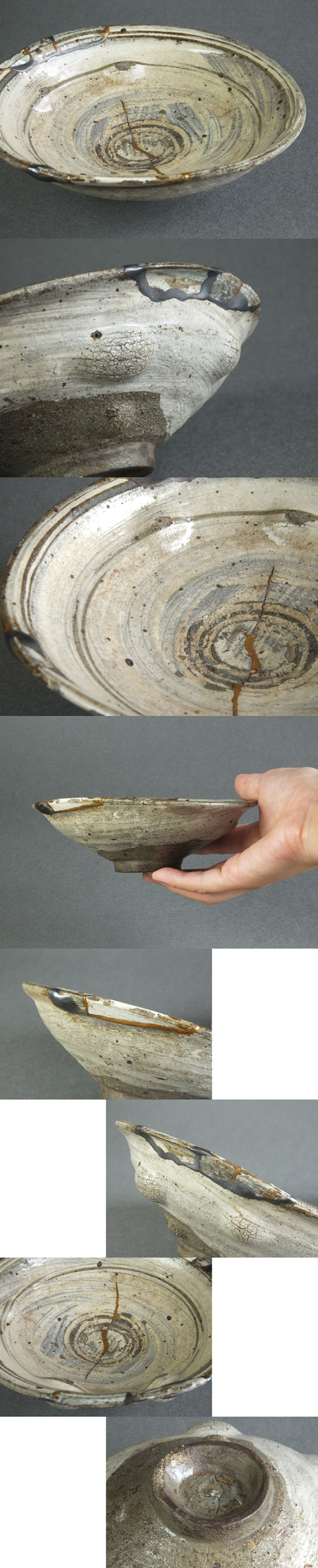 古童 - 朝鮮 鶏龍山刷毛目 平茶碗 | 古美術品専門サイト fufufufu.com