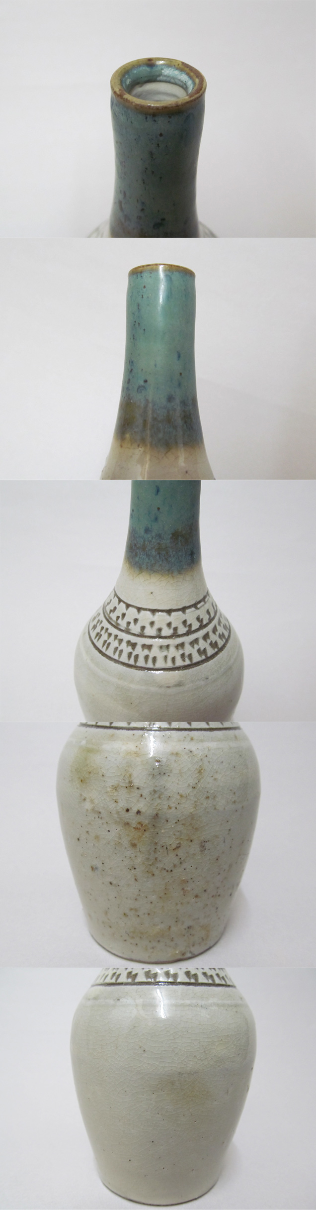 古美術 観宝堂 - 壷屋焼飛鉋文瓶 | 古美術品専門サイト fufufufu.com