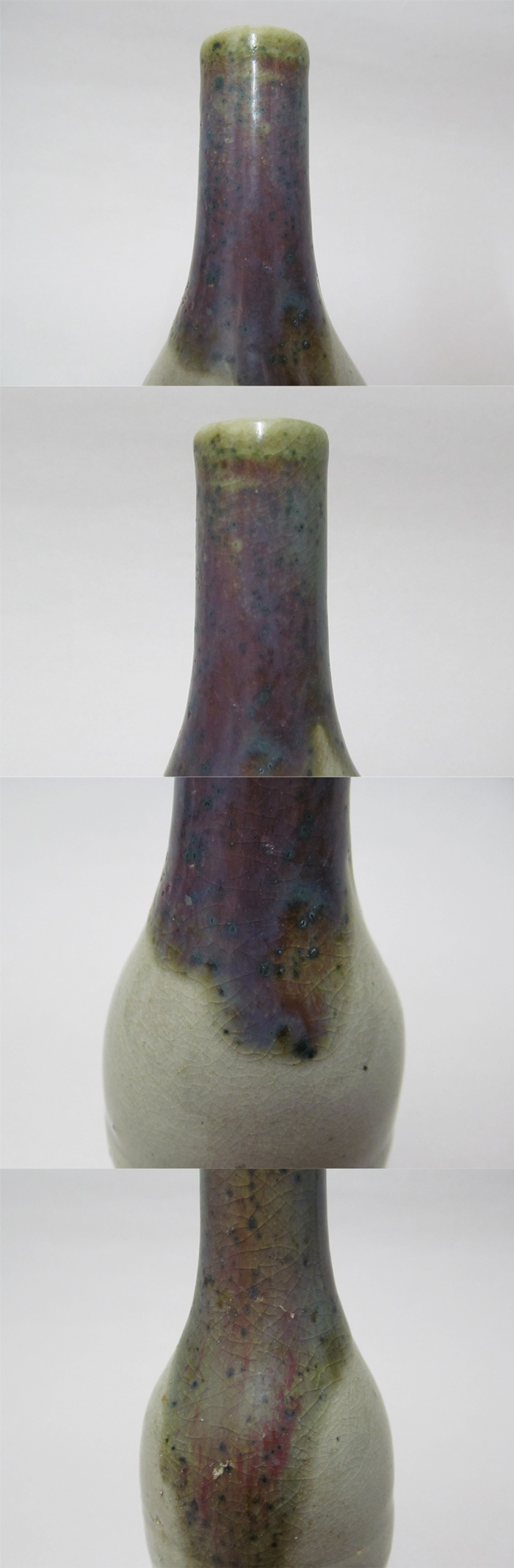 古美術 観宝堂 - 壺屋焼白化粧緑釉対瓶（1） | 古美術品専門サイト