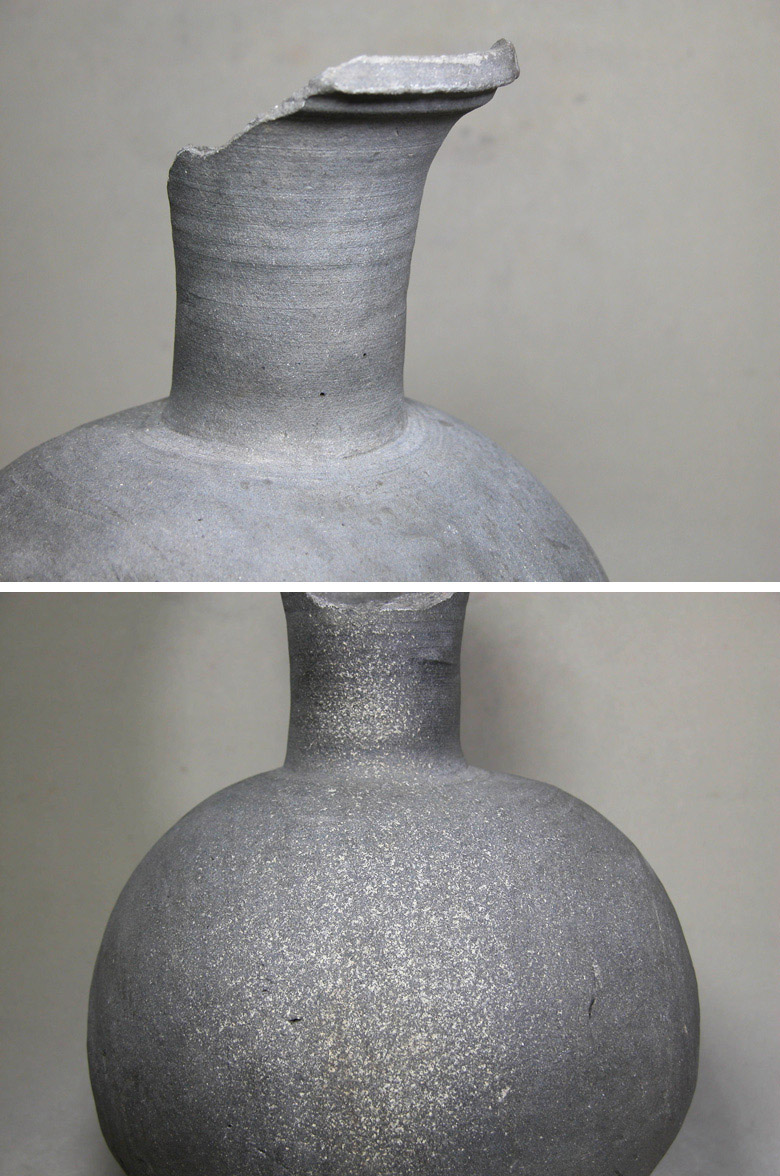 須恵器 残欠 短頸瓶 古美術 古道具 アンティーク 須恵器 横瓶 文化遺産オンライン