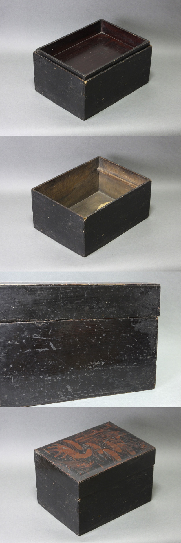古童 - 浄法寺 漆絵 吉祥文 蓬莱箱 | 古美術品専門サイト fufufufu.com