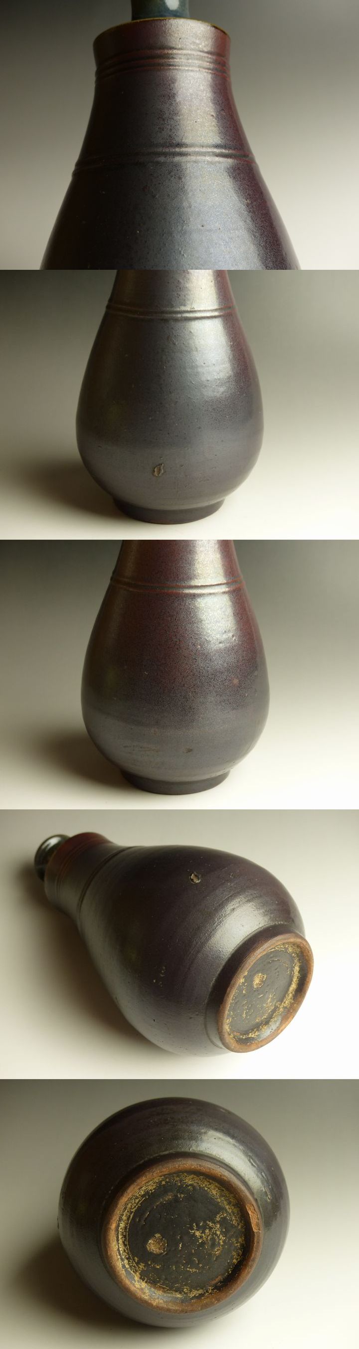 古美術 猫 - 吸坂瑠璃鉄釉茶筅形瓶 | 古美術品専門サイト fufufufu.com