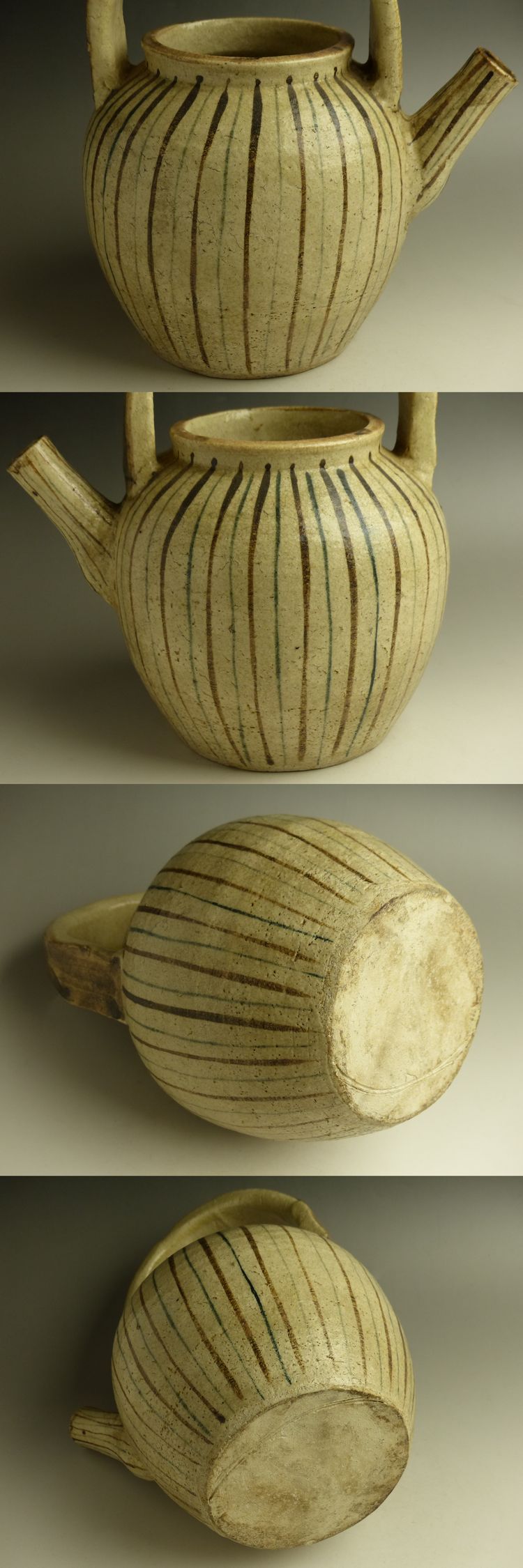 古美術 猫 - 瀬戸麦わら手大土瓶 | 古美術品専門サイト fufufufu.com