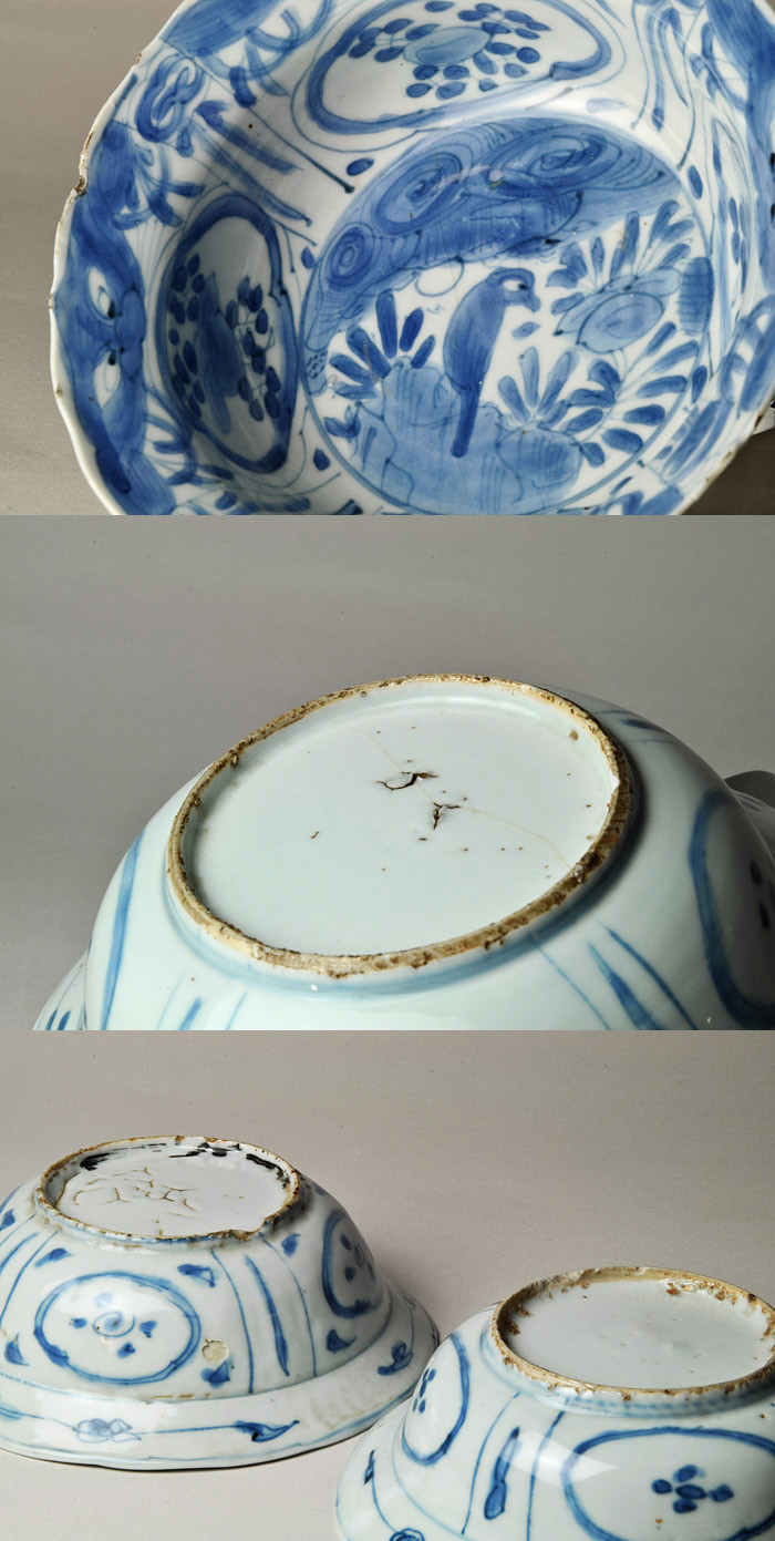 古美術 肥後 - 古染付<br>芙蓉手向付 | 古美術品専門サイト fufufufu.com